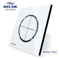 4gang1way button switch