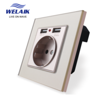 British standard European wall outlet  and 2USB power outlet