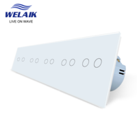 5Frame 2gang1way EU standard touch switch