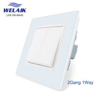 2gang1way push button wall switch
