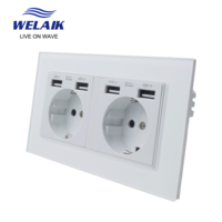 2 British standard European wall outlet  and 2USB power outlet