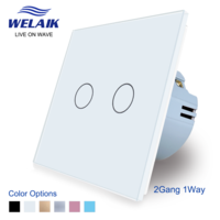 2gang1way EU standard touch switch