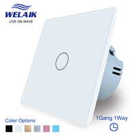 1gang1way EU standard  timed touch switch