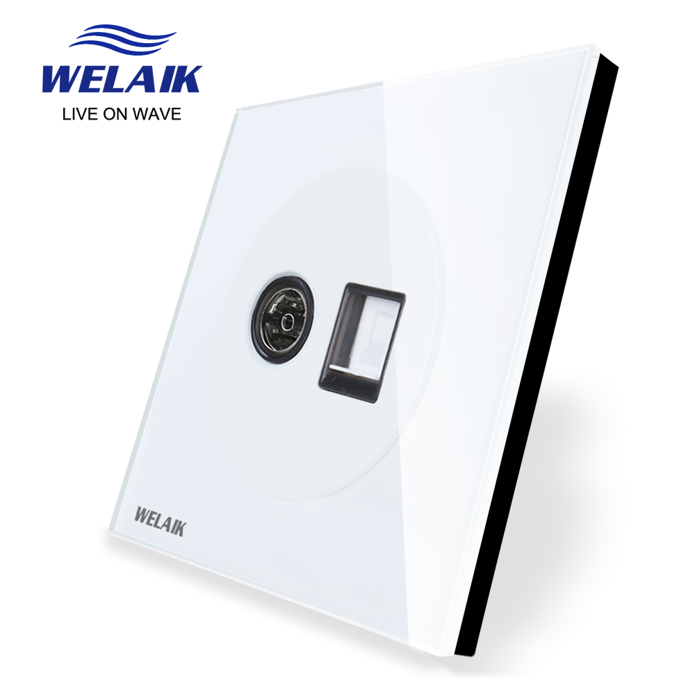 British standard TV outlet and computer socket