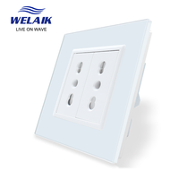 1 Frames Italy power socket  white